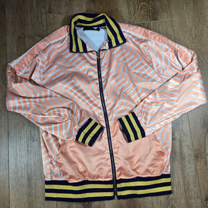Eternity BC/AD Mens Track Jacket XL Pink Salmon Gold Full Zip Varsity Style